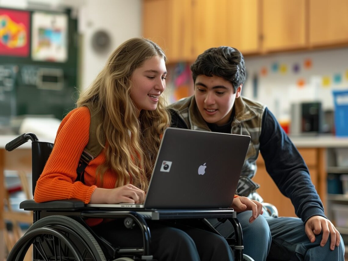 two students reviewing accessibility policy - ADA web compliance best practices